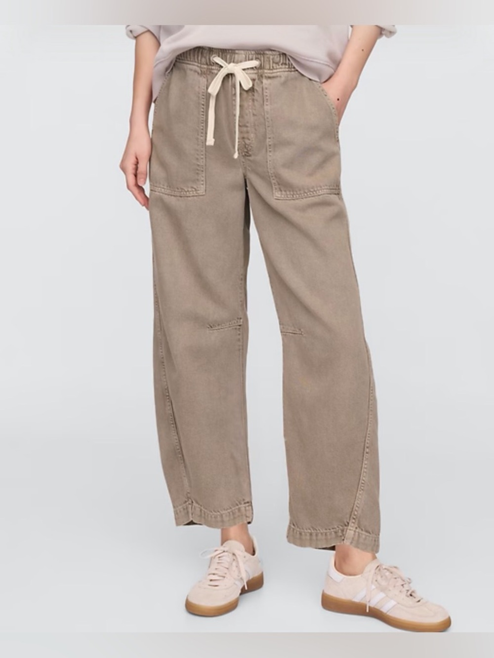 Gap MidRise Super-soft Pull-On Barrel Jeans Baggy Skater Summer NEW Streetwear - Picture 3 of 5